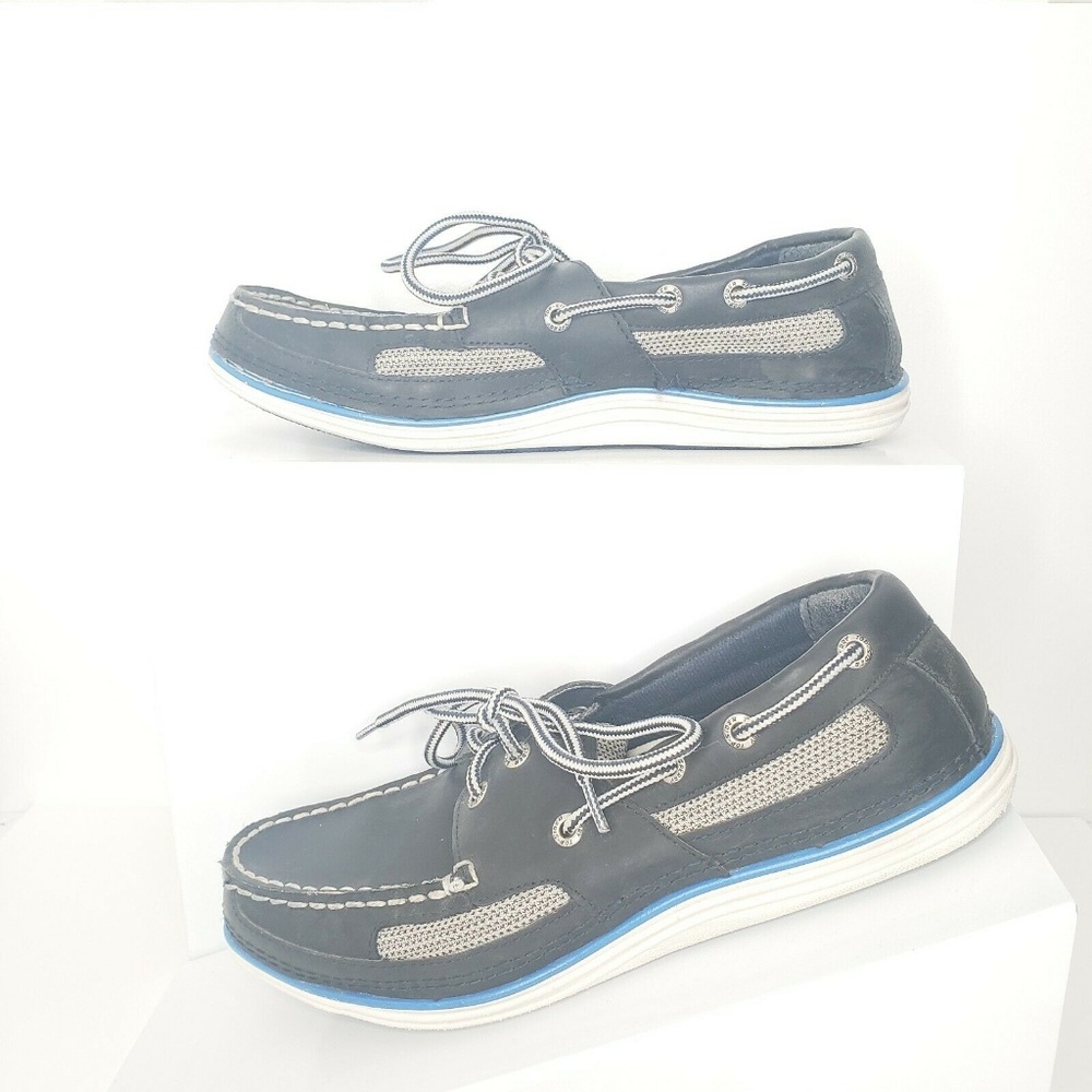 Sperry Top Sider Mens Blue Leather W Gray 60021 Ca